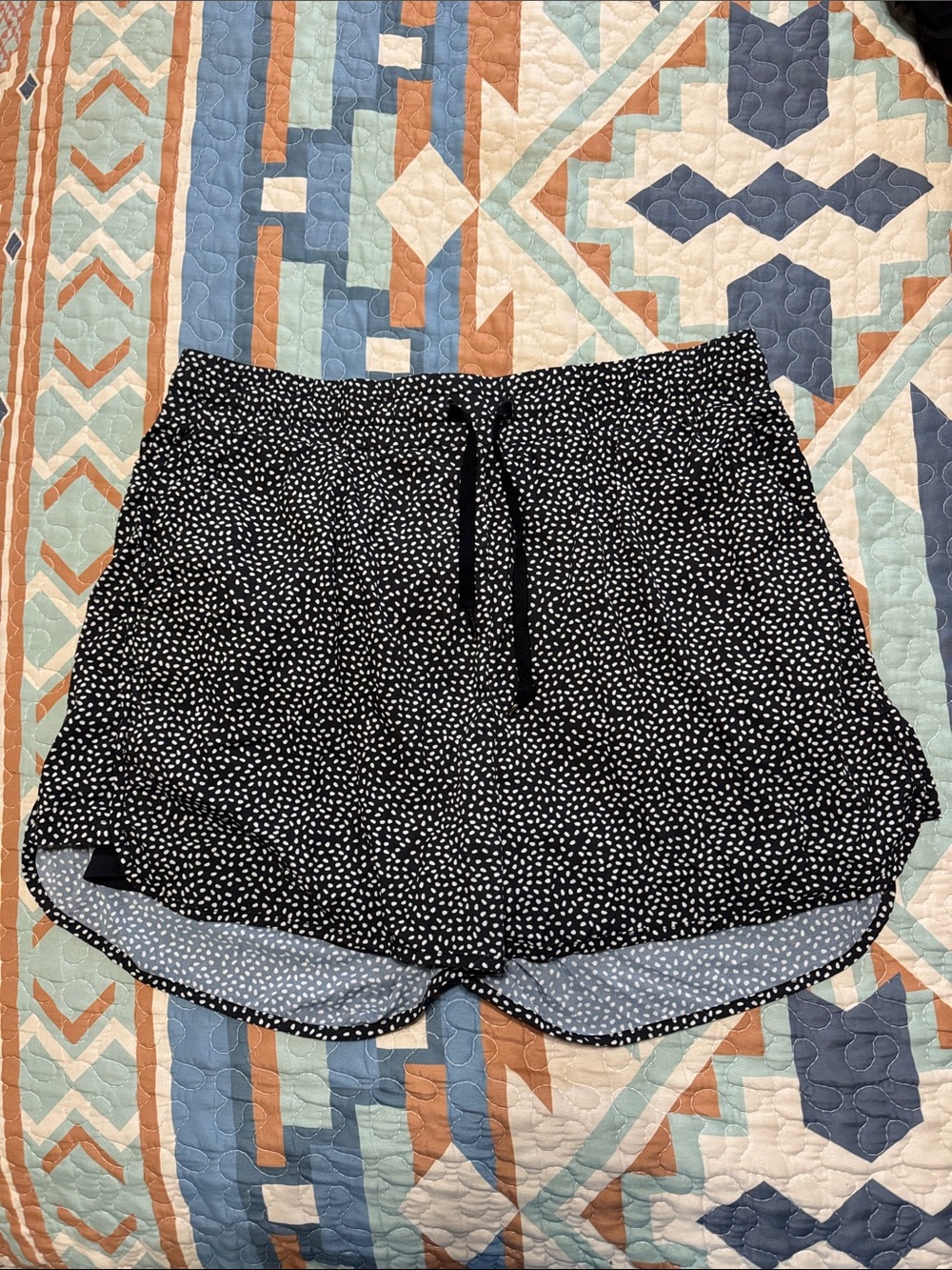 BuffBunny Black & White Dot Athletic Drawstring Shorts